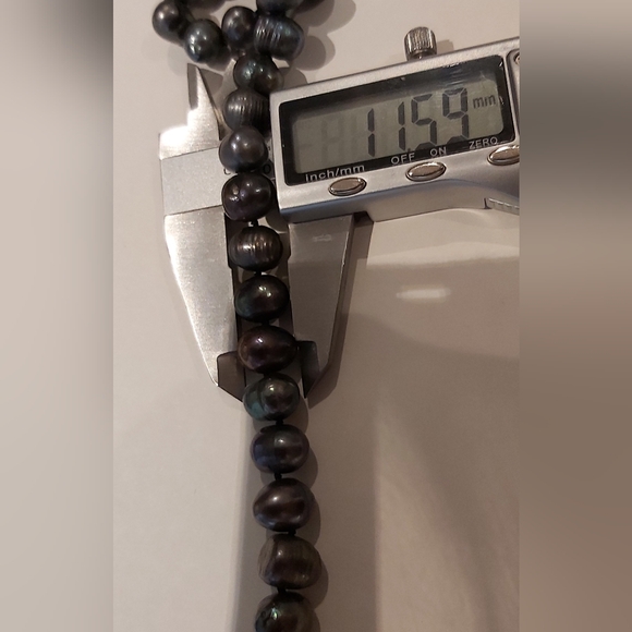 26" Real Black Baroque Pearls NWOT - Picture 3 of 5
